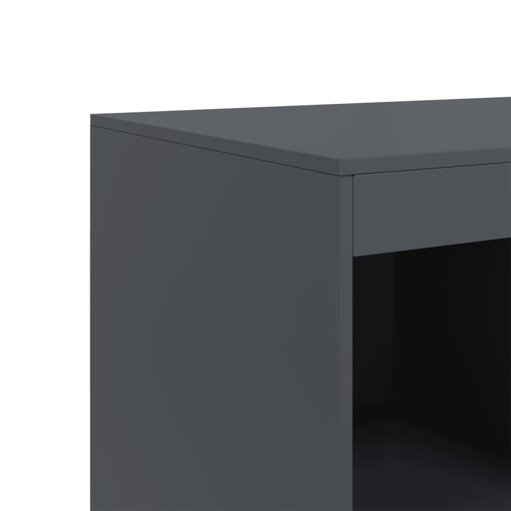 vidaXL Highboard antrasitt 67x39x95 cm stål