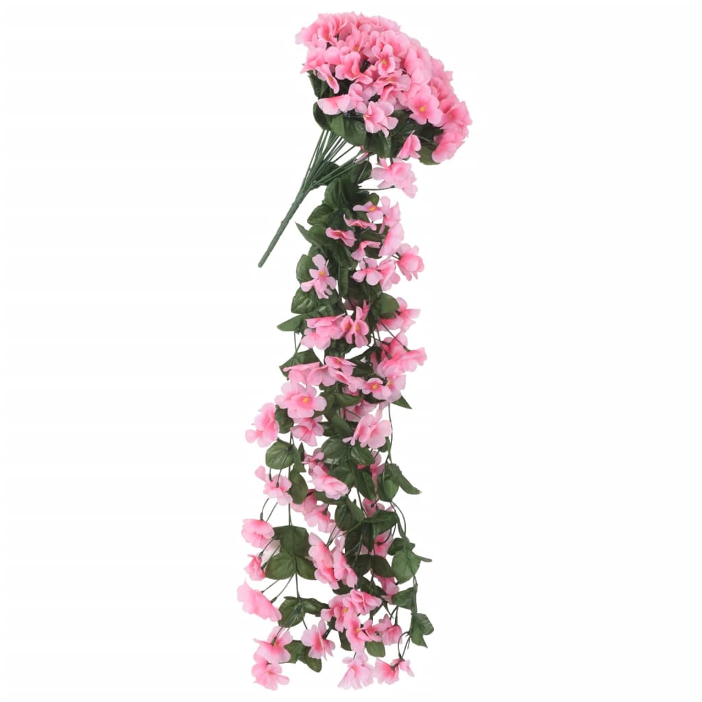 vidaXL Blomsterkranser for jul 3 stk rosa 85 cm