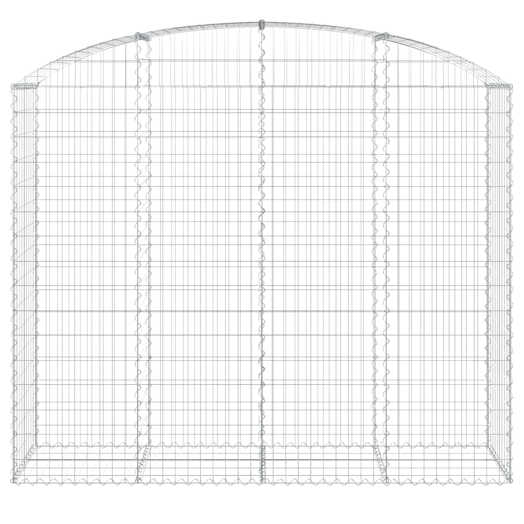 vidaXL Gabionkurv buet 200x50x160/180 cm galvanisert jern