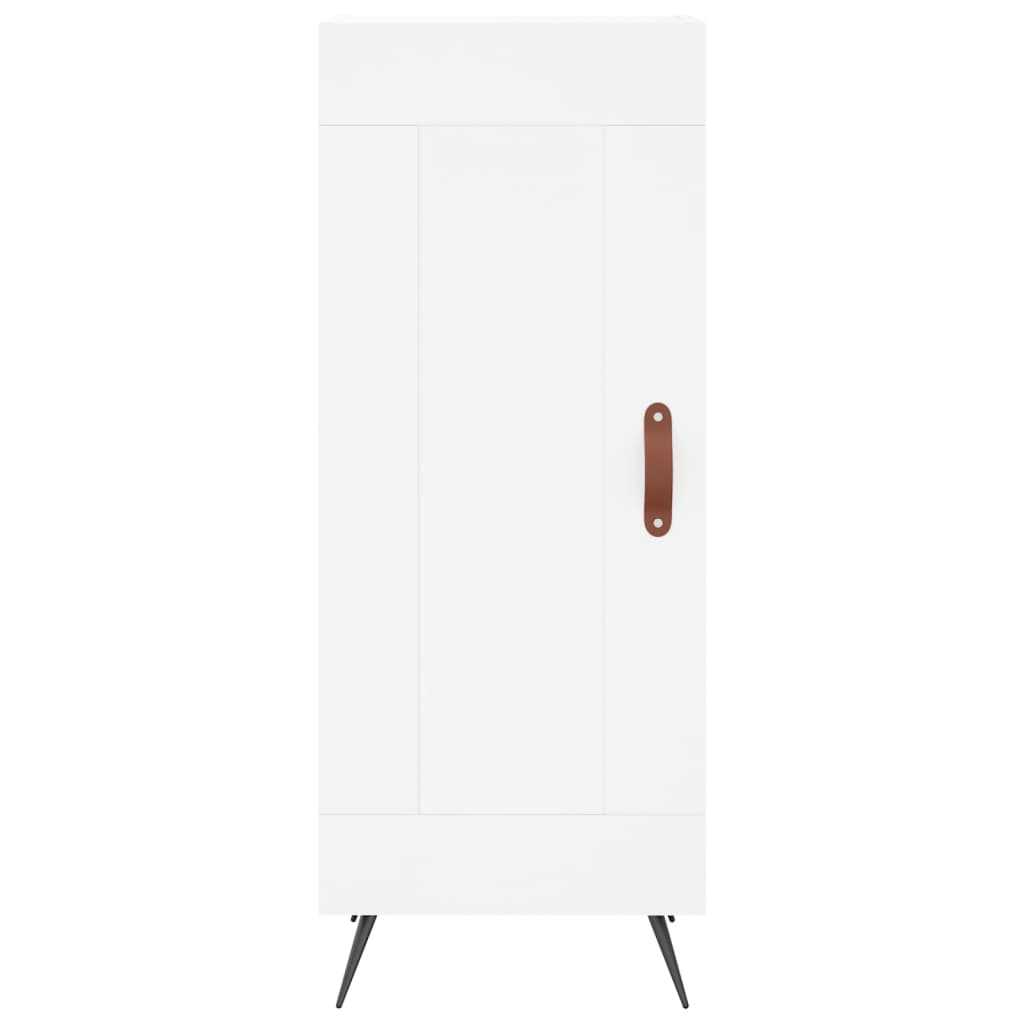 vidaXL Highboard hvit 34,5x34x180 cm konstruert tre