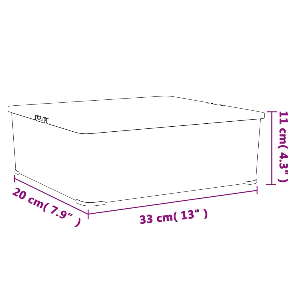 vidaXL Putekasser plast 6 stk 5 L stablebar