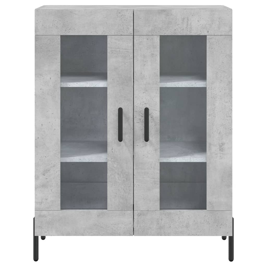 vidaXL Highboard betonggrå 69,5x34x180 cm konstruert tre