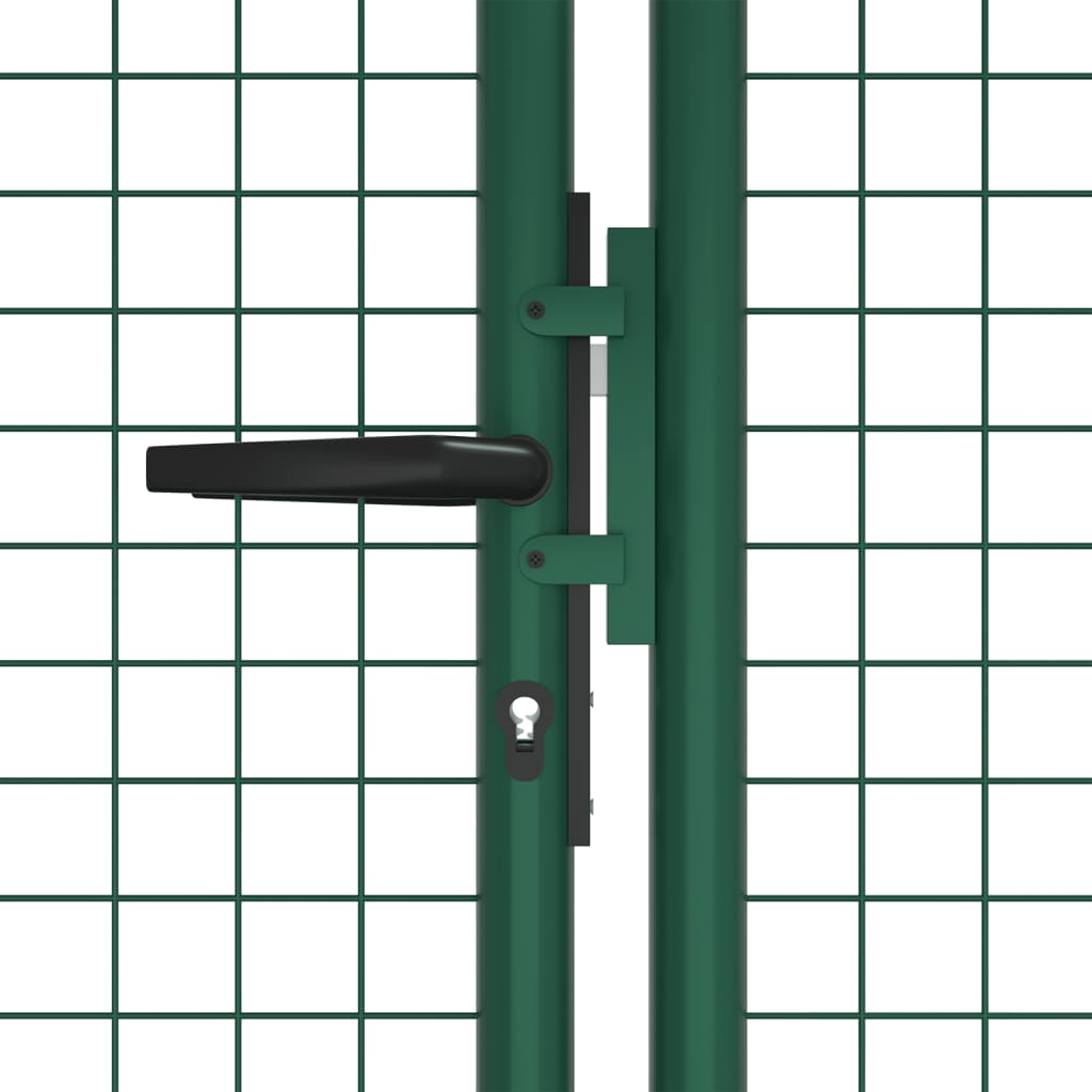 vidaXL Nettinghageport stål 390x125 cm grønn