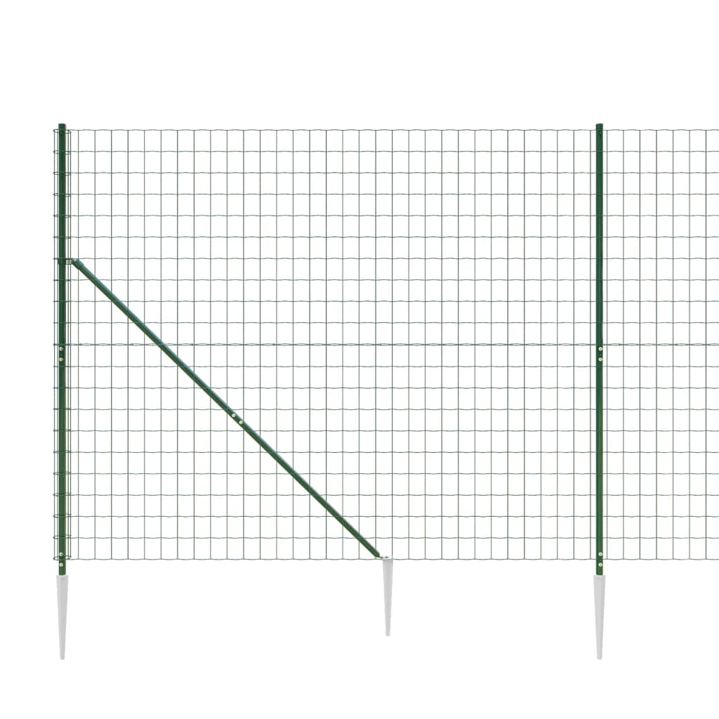 vidaXL Nettinggjerde med stolpespyd grønn 1,8x10 m