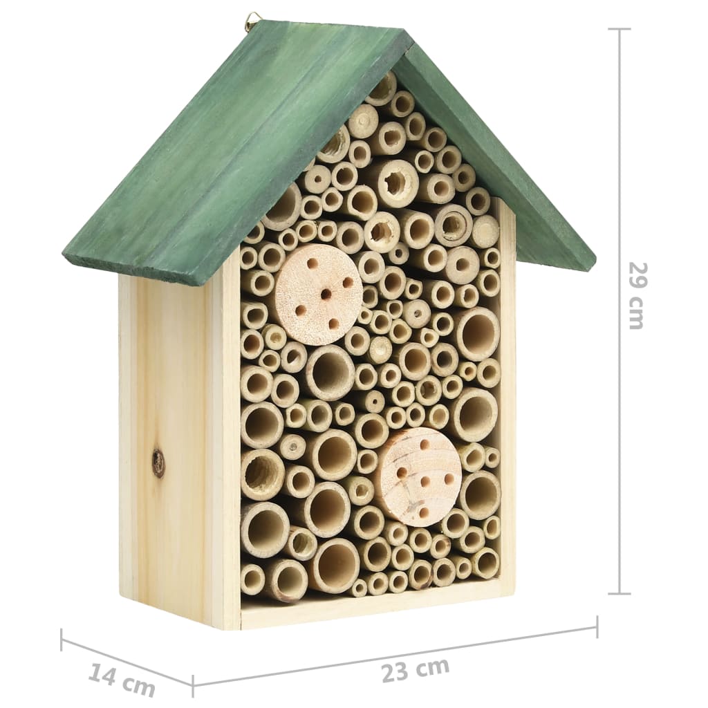 vidaXL Insekthoteller 2 stk 23x14x29 cm heltre gran