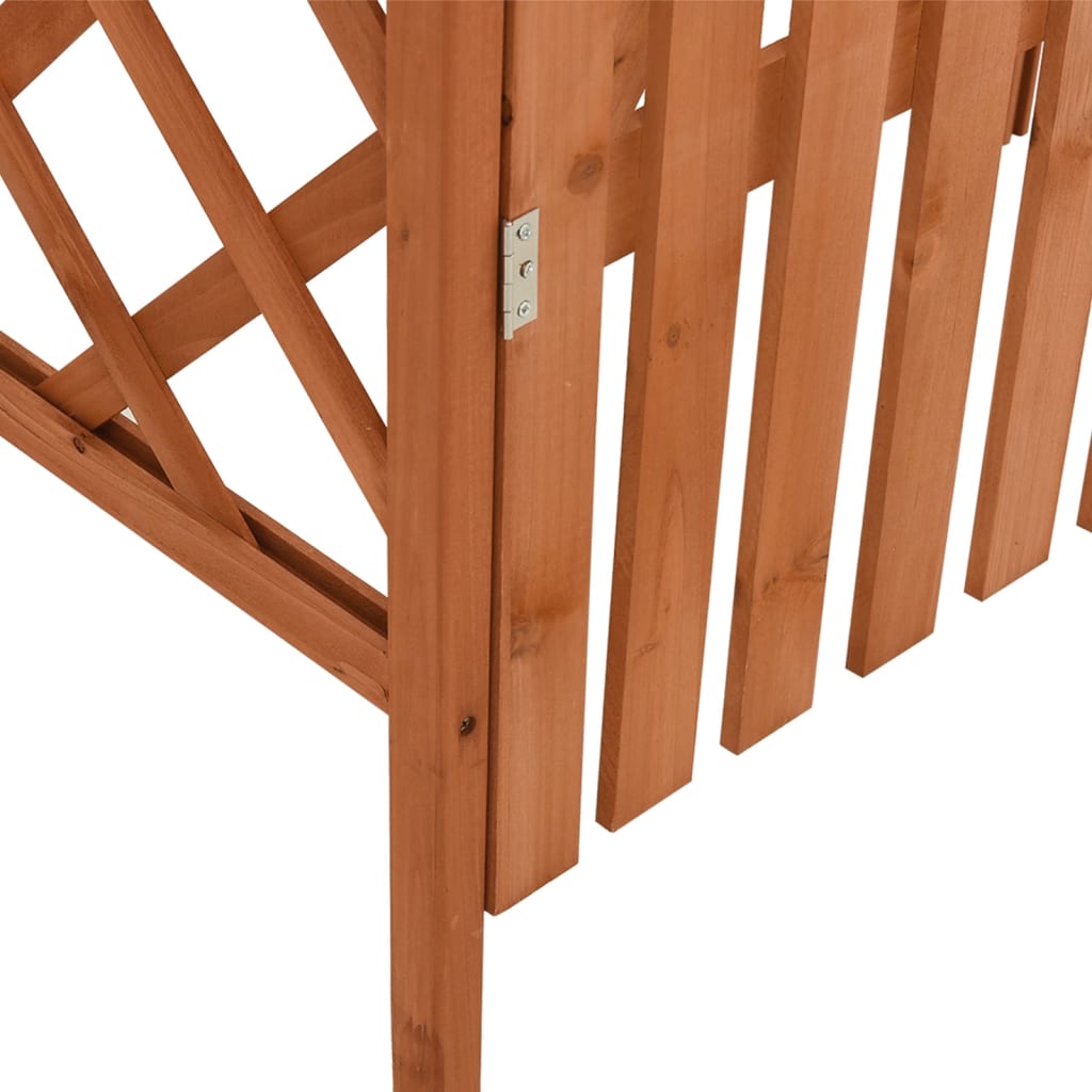 vidaXL Pergola med port 116x40x204 cm heltre gran