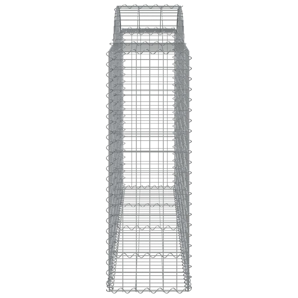 vidaXL Gabionkurv buet 200x50x120/140 cm galvanisert jern