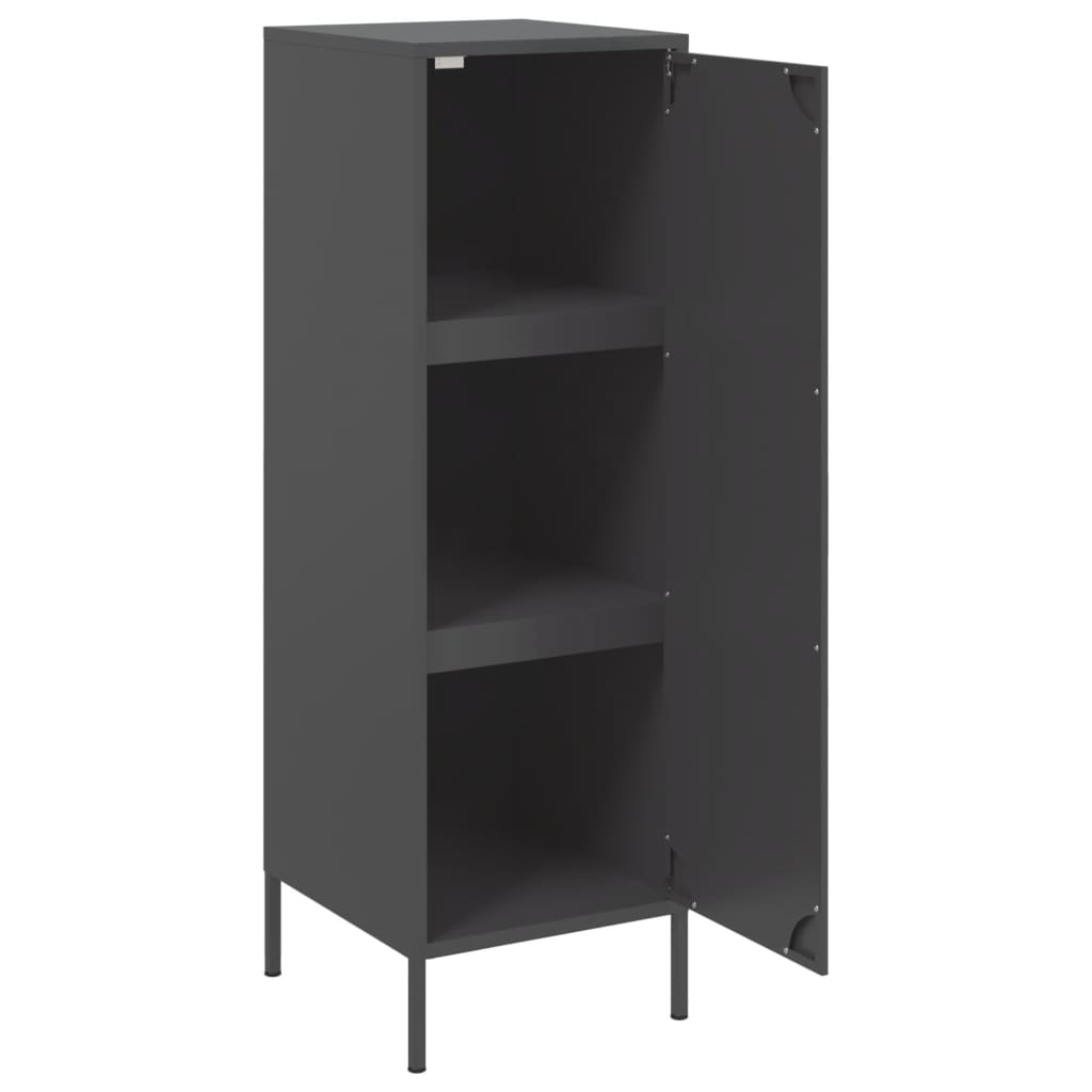 vidaXL Highboard svart 36x39x113 cm stål