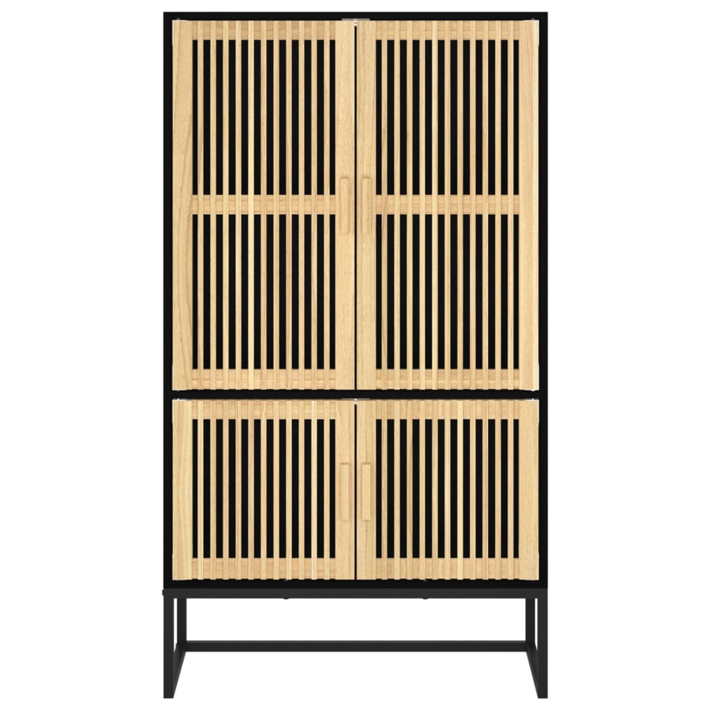 vidaXL Highboard svart 70x35x125 cm konstruert tre