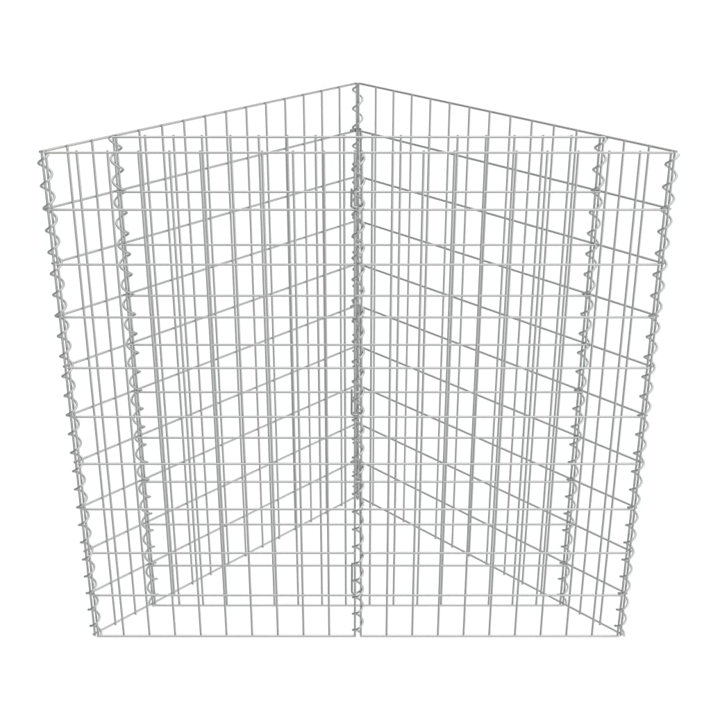 vidaXL Gabion høybed galvanisert stål 75x75x100 cm