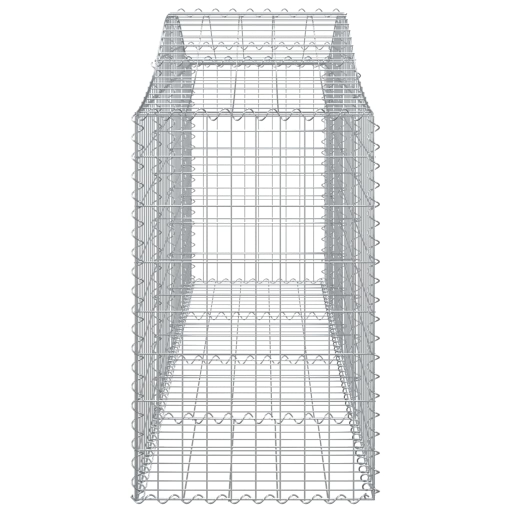 vidaXL Gabionkurver buede 30 stk 200x50x80/100 cm galvanisert jern