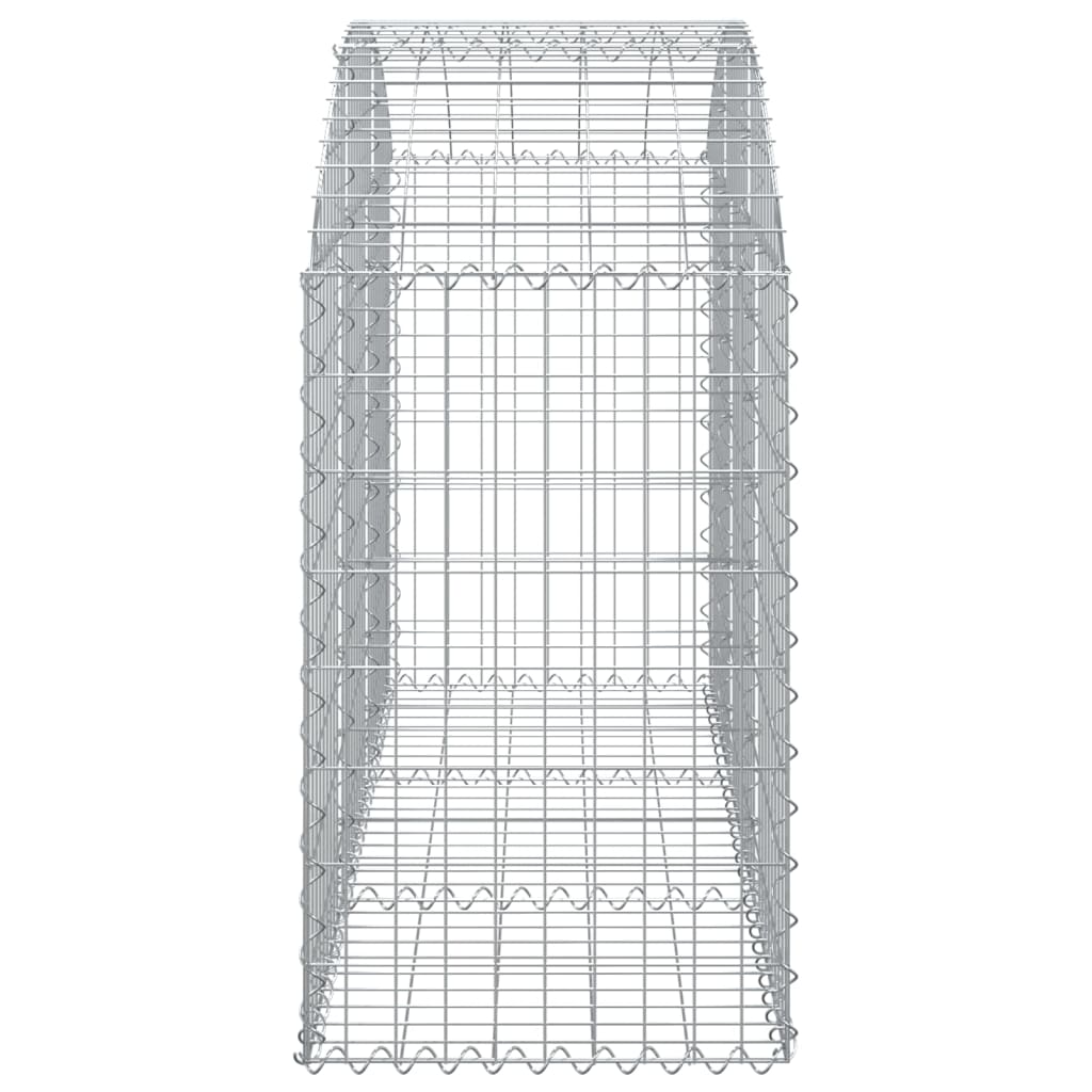 vidaXL Gabionkurv buet 150x50x80/100 cm galvanisert jern