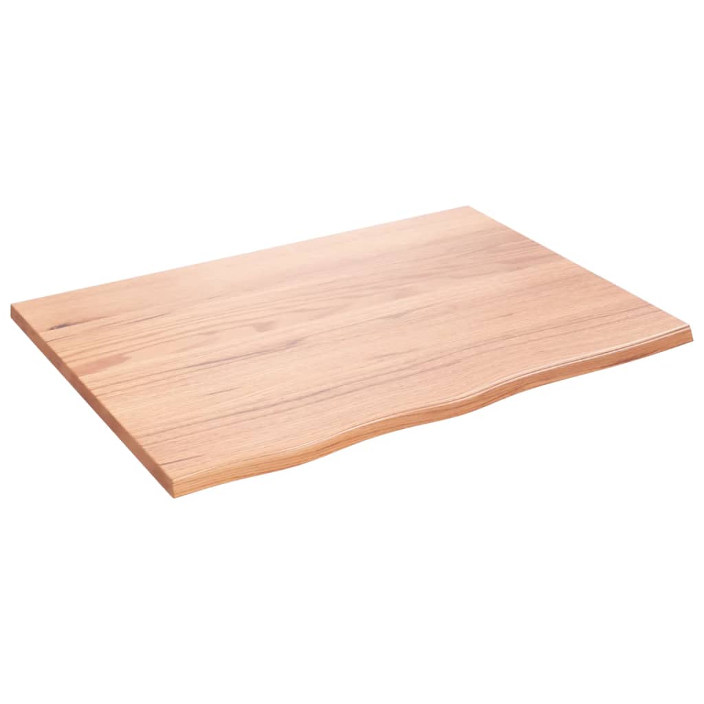 vidaXL Benkeplate til bad lysebrun 80x60x2 cm behandlet heltre