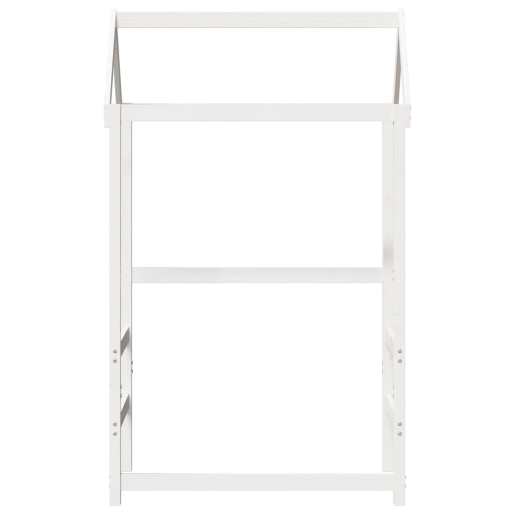 vidaXL Tak for barneseng hvit 98x70x176,5 cm heltre furu