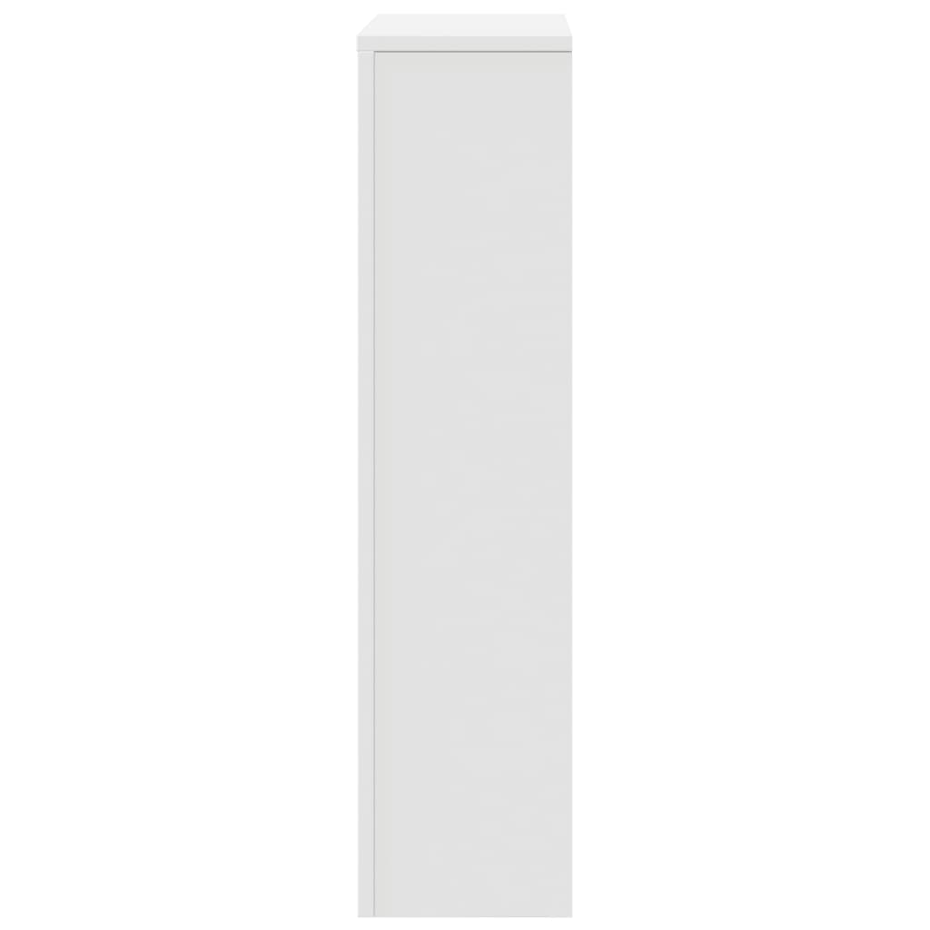 vidaXL Radiatordeksel hvit 78x20x82 cm konstruert tre