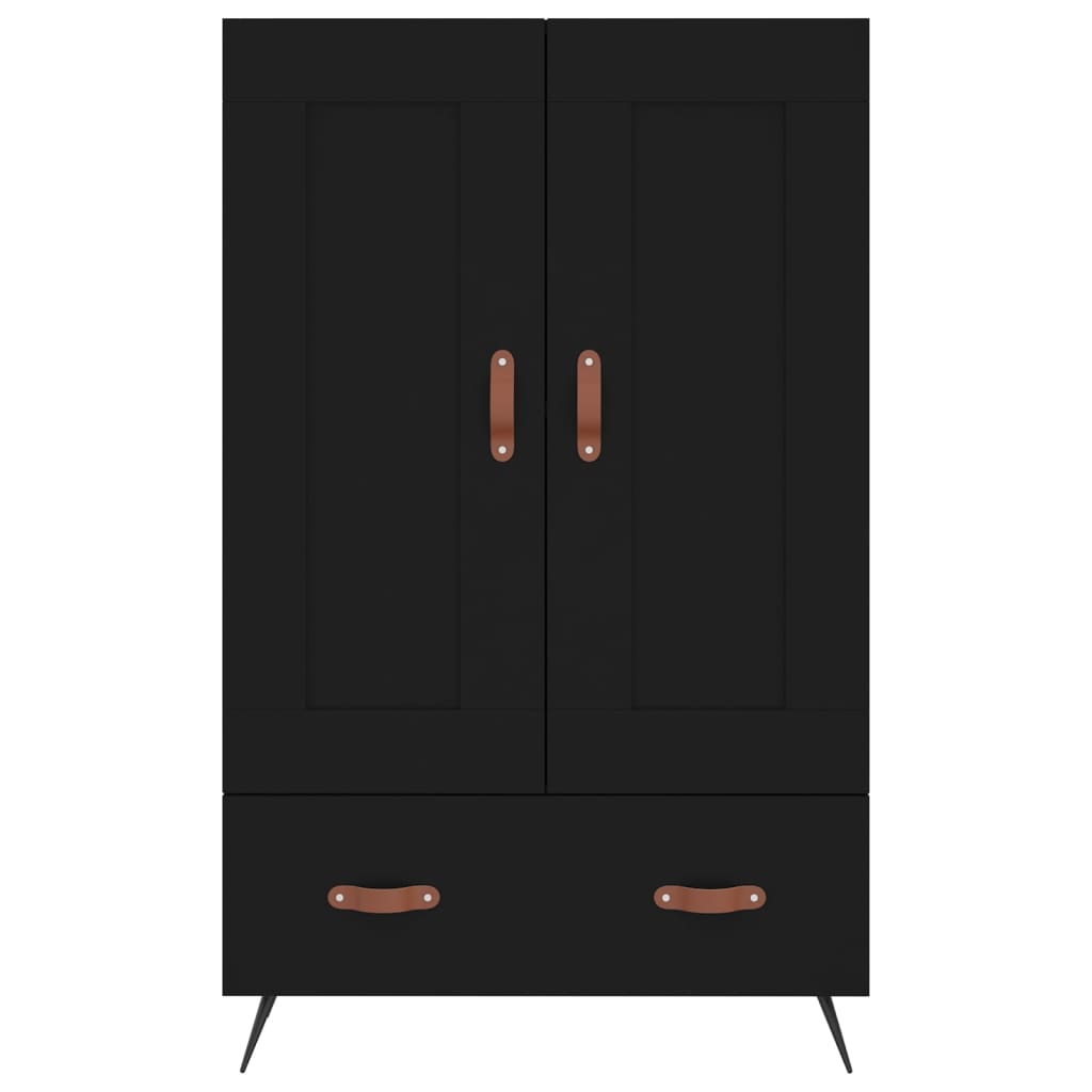 vidaXL Highboard svart 69,5x31x115 cm konstruert tre