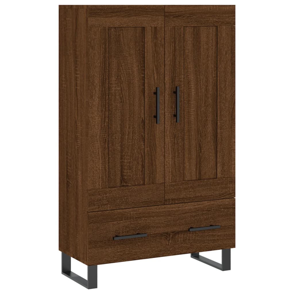 vidaXL Highboard brun eik 69,5x31x115 cm konstruert tre