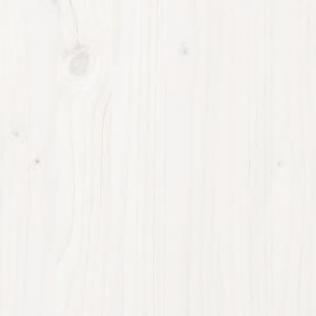 vidaXL Vedstativ hvit 108x64,5x78 cm heltre furu