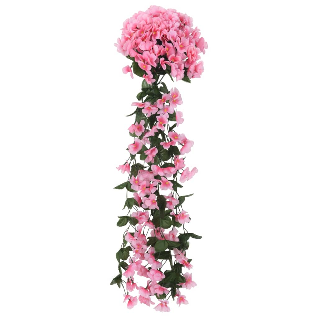 vidaXL Blomsterkranser for jul 3 stk rosa 85 cm