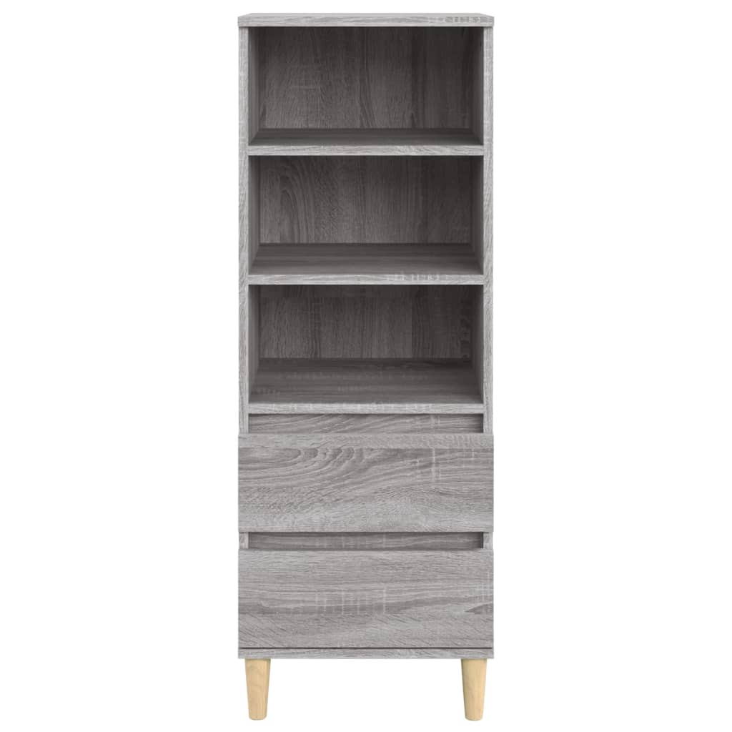 vidaXL Highboard grå sonoma 40x36x110 cm konstruert tre