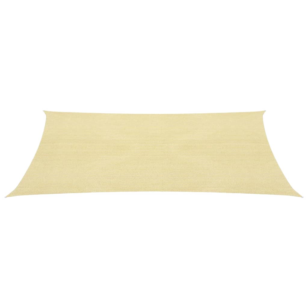 vidaXL Solseil 160 g/m² beige 2,5x2,5 m HDPE