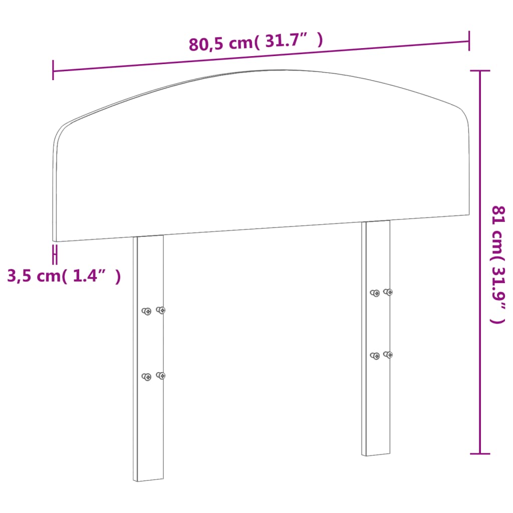 vidaXL Hodegavl 75 cm heltre furu