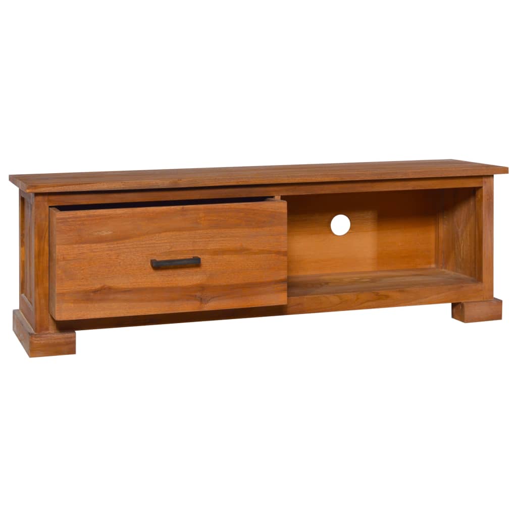 vidaXL TV-benk 112x30x37 cm heltre teak