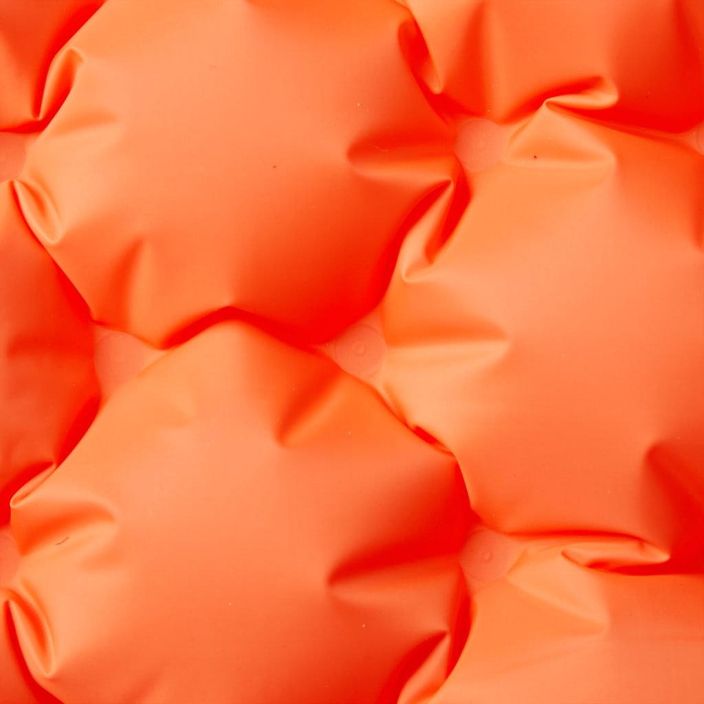 vidaXL Selvoppblåsende campingmadrass med puter for 2 personer oransje