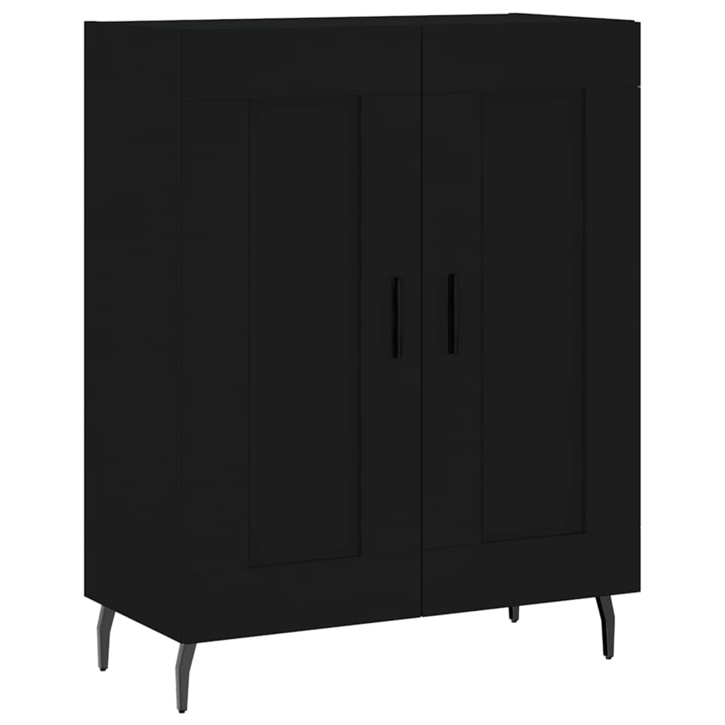 vidaXL Highboard svart 69,5x34x180 cm konstruert tre