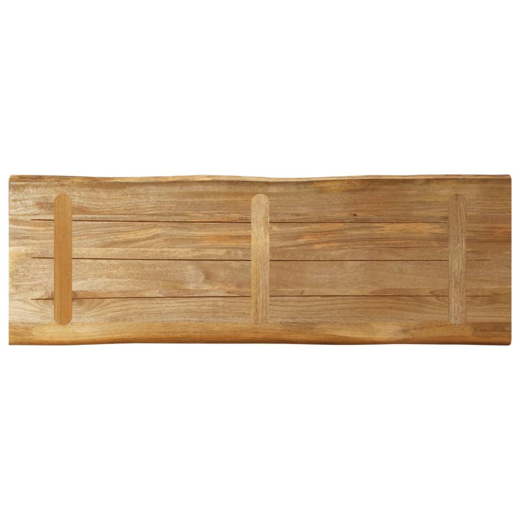 vidaXL Bordplate naturlig kant 140x40x3,8 cm grovt heltre mangotre