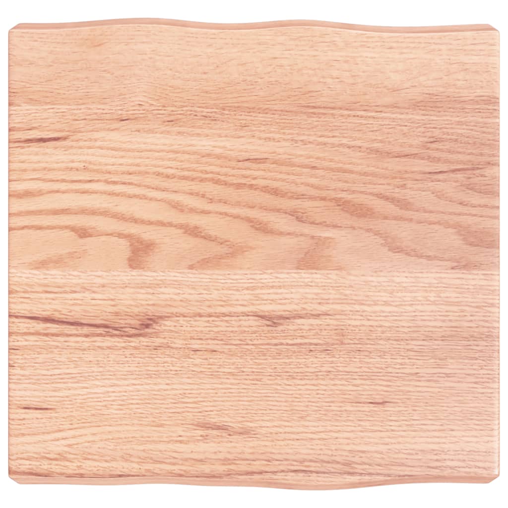 vidaXL Bordplate lysebrun 40x40x(2-6)cm behandlet heltre naturlig kant