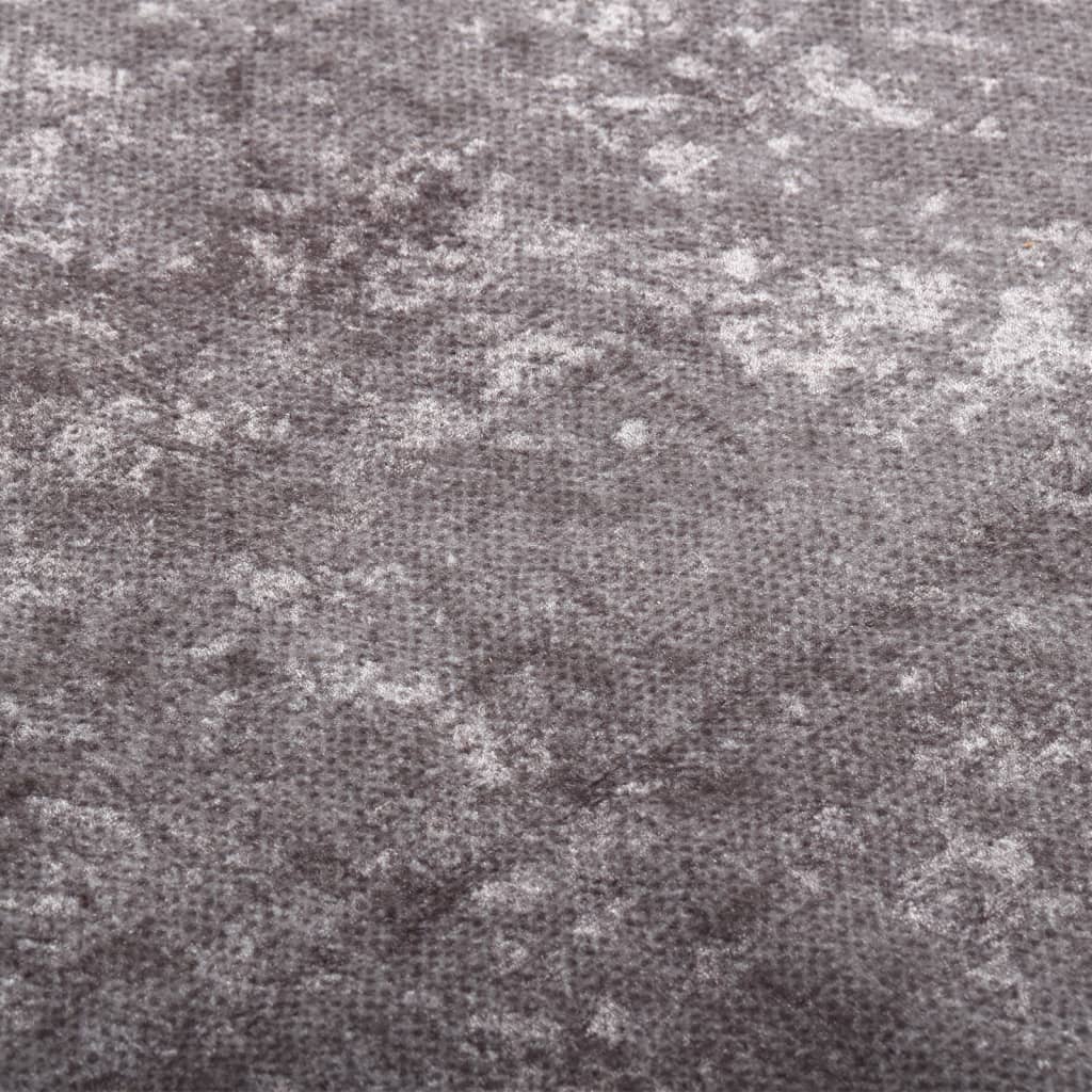 vidaXL Teppe vaskbart grå 150x230 cm sklisikkert