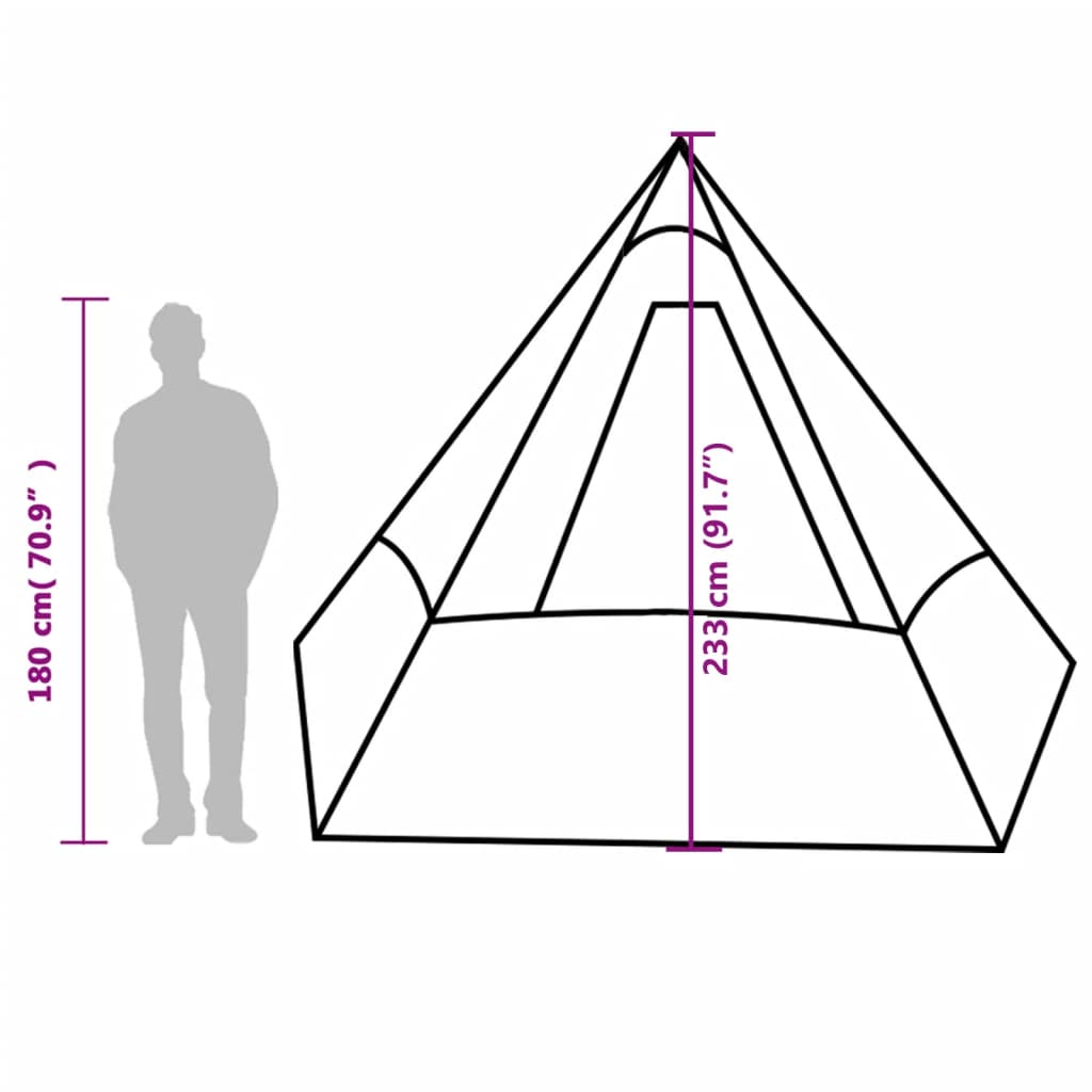 vidaXL Campingtelt tipi 7 personer blå vanntett