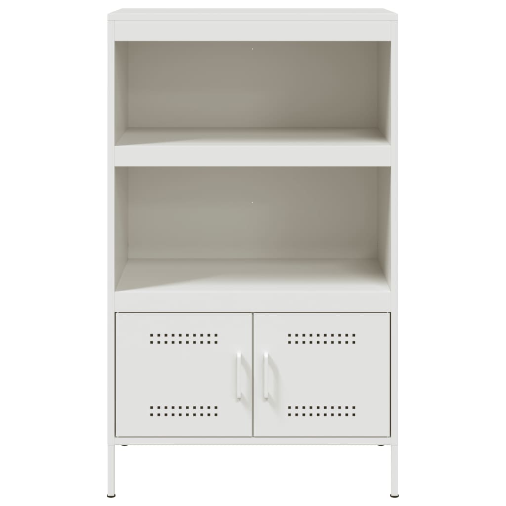 vidaXL Highboard hvit 68x39x113 cm stål