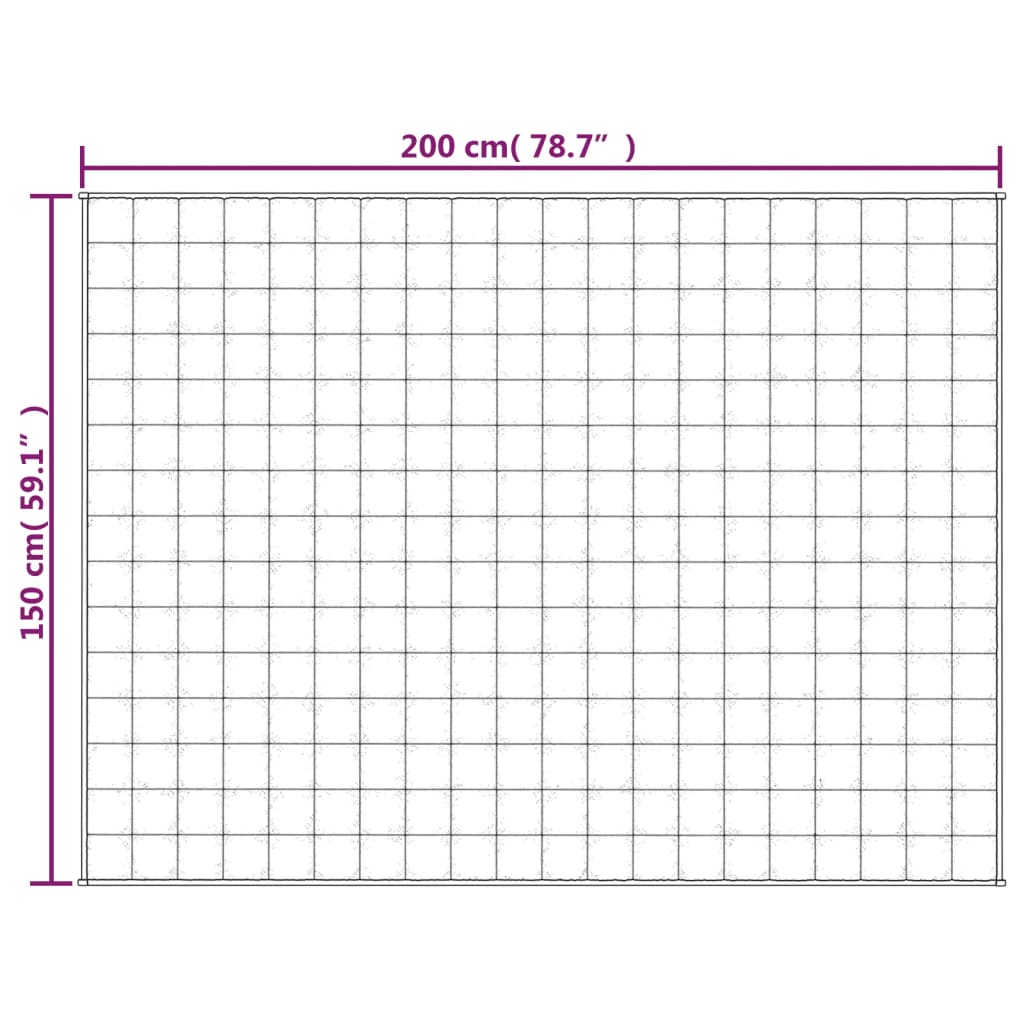 vidaXL Vektdyne kremhvit 150x200 cm 11 kg stoff