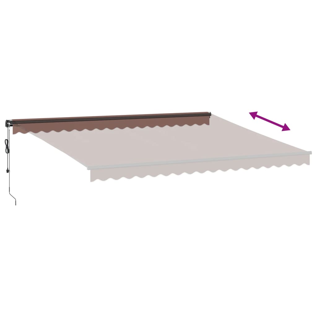 vidaXL Automatisk uttrekkbar markise brun 450x300 cm