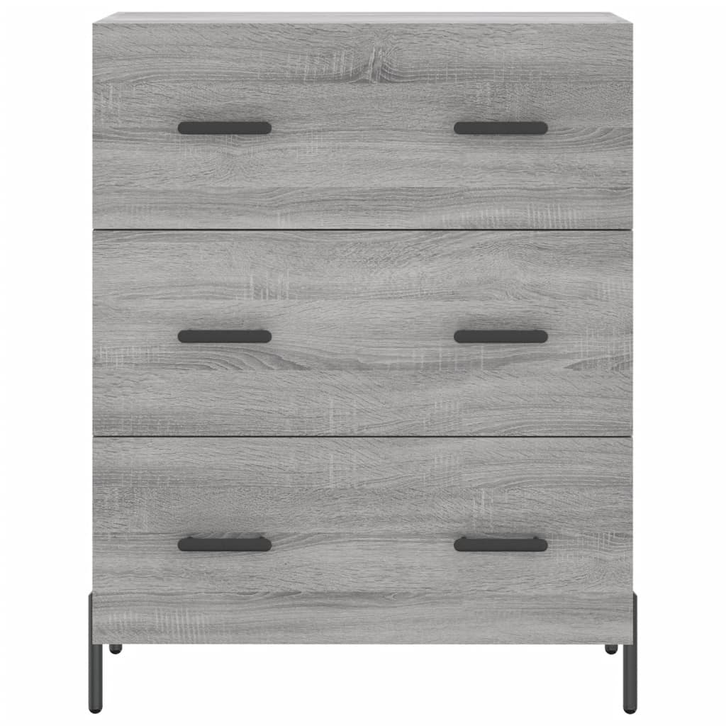 vidaXL Highboard grå sonoma 69,5x34x180 cm konstruert tre