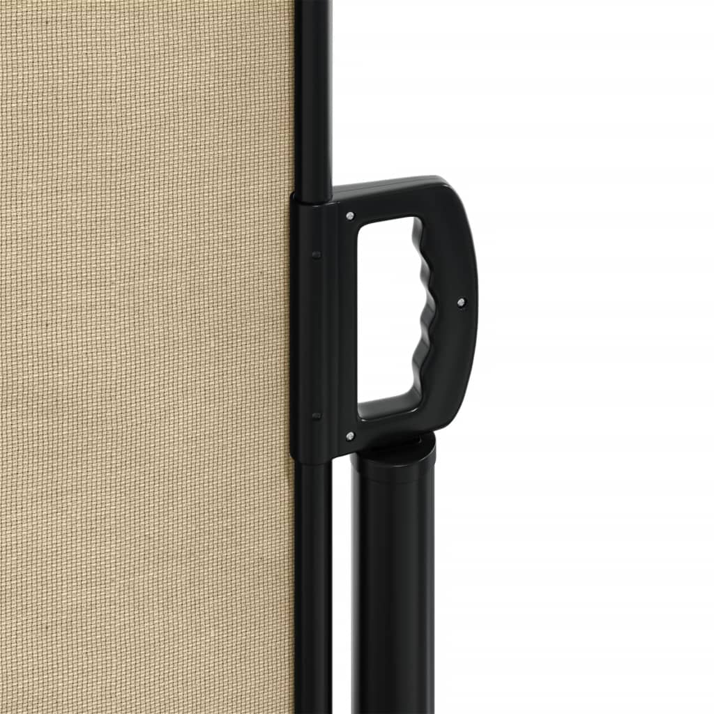 vidaXL Uttrekkbar sidemarkise beige 220x500 cm