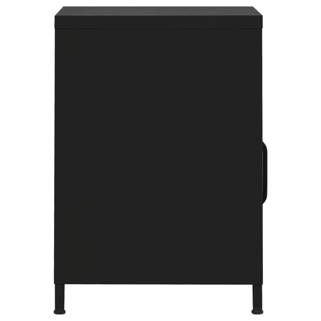 vidaXL Nattbord 2 stk svart 35x35x51 cm stål