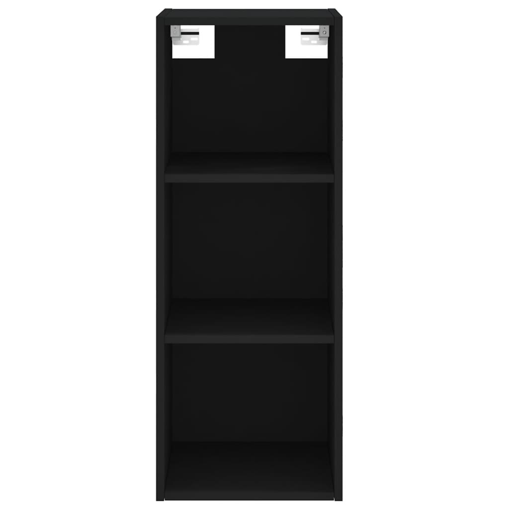 vidaXL Highboard svart 34,5x34x180 cm konstruert tre