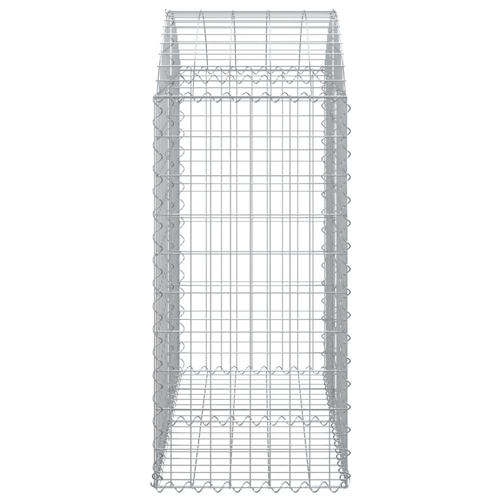 vidaXL Gabionkurv buet 100x50x100/120 cm galvanisert jern