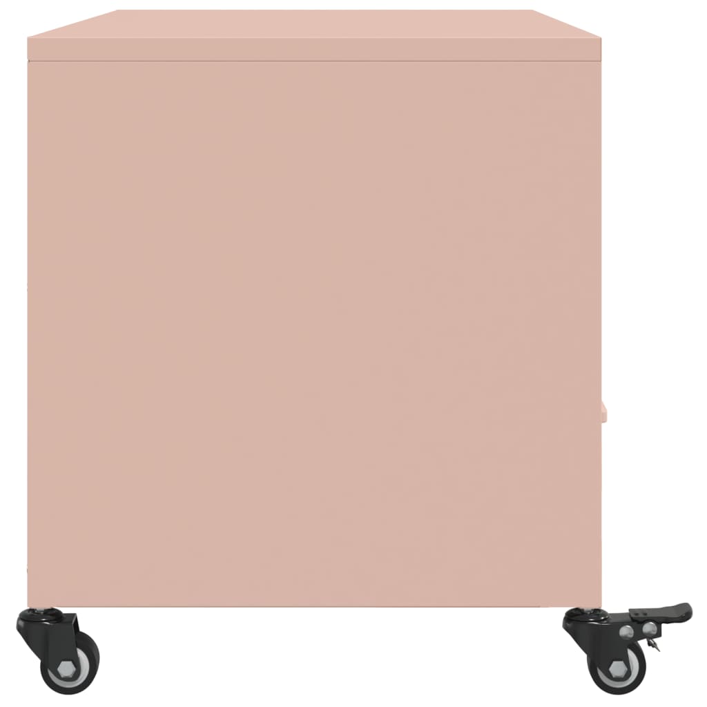 vidaXL TV-benk rosa 68x39x43,5 cm stål