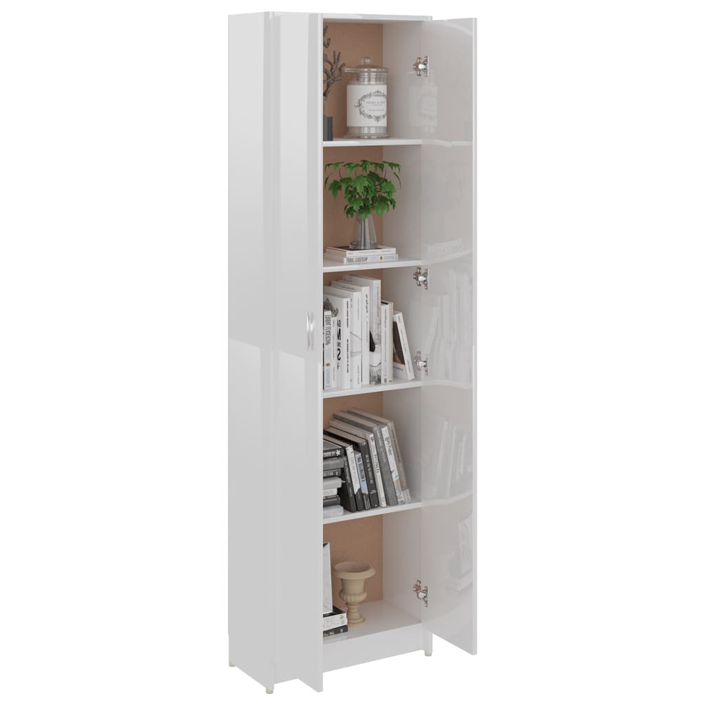 vidaXL Garderobe for gang høyglans hvit 55x25x189 cm konstruert tre