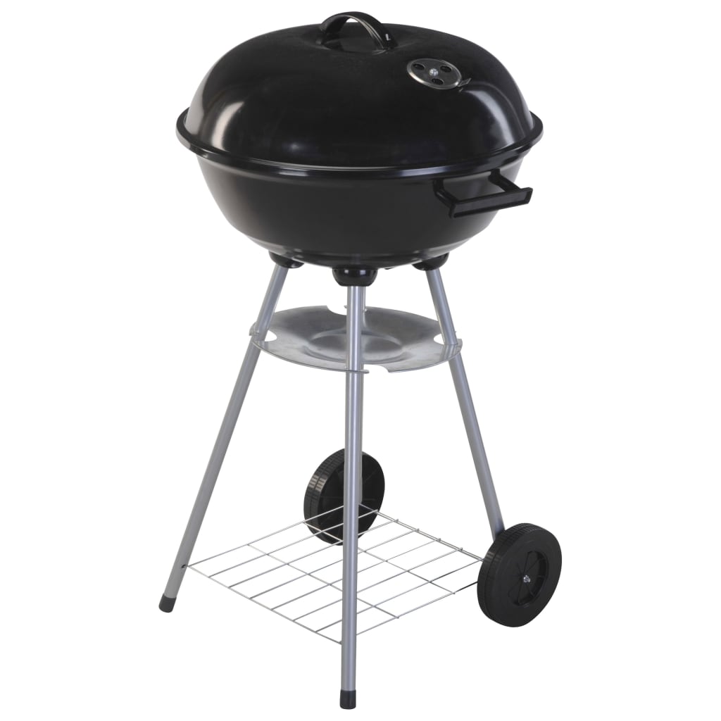 ProGarden Kullgrill med hjul 46 cm svart