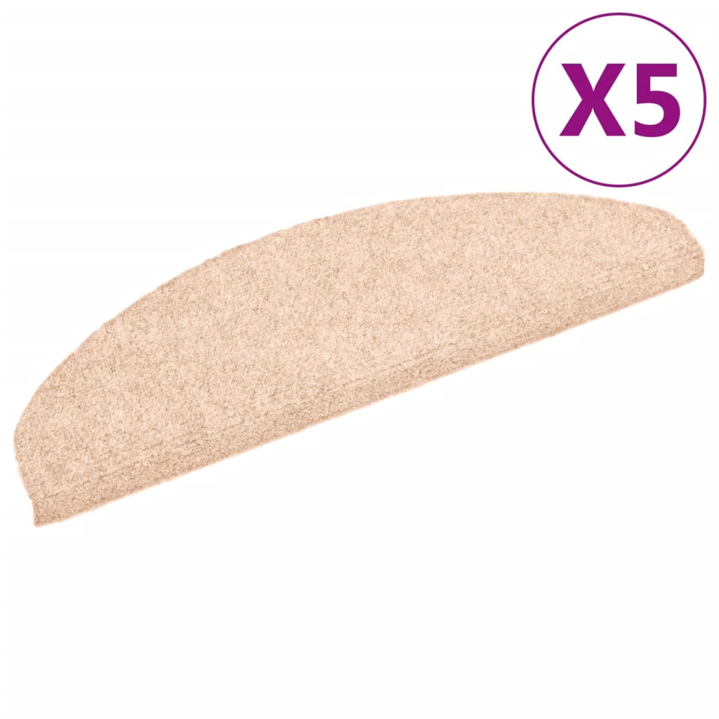 vidaXL Selvklebende trappematter 5 stk brun 65x21x4 cm nålestempel