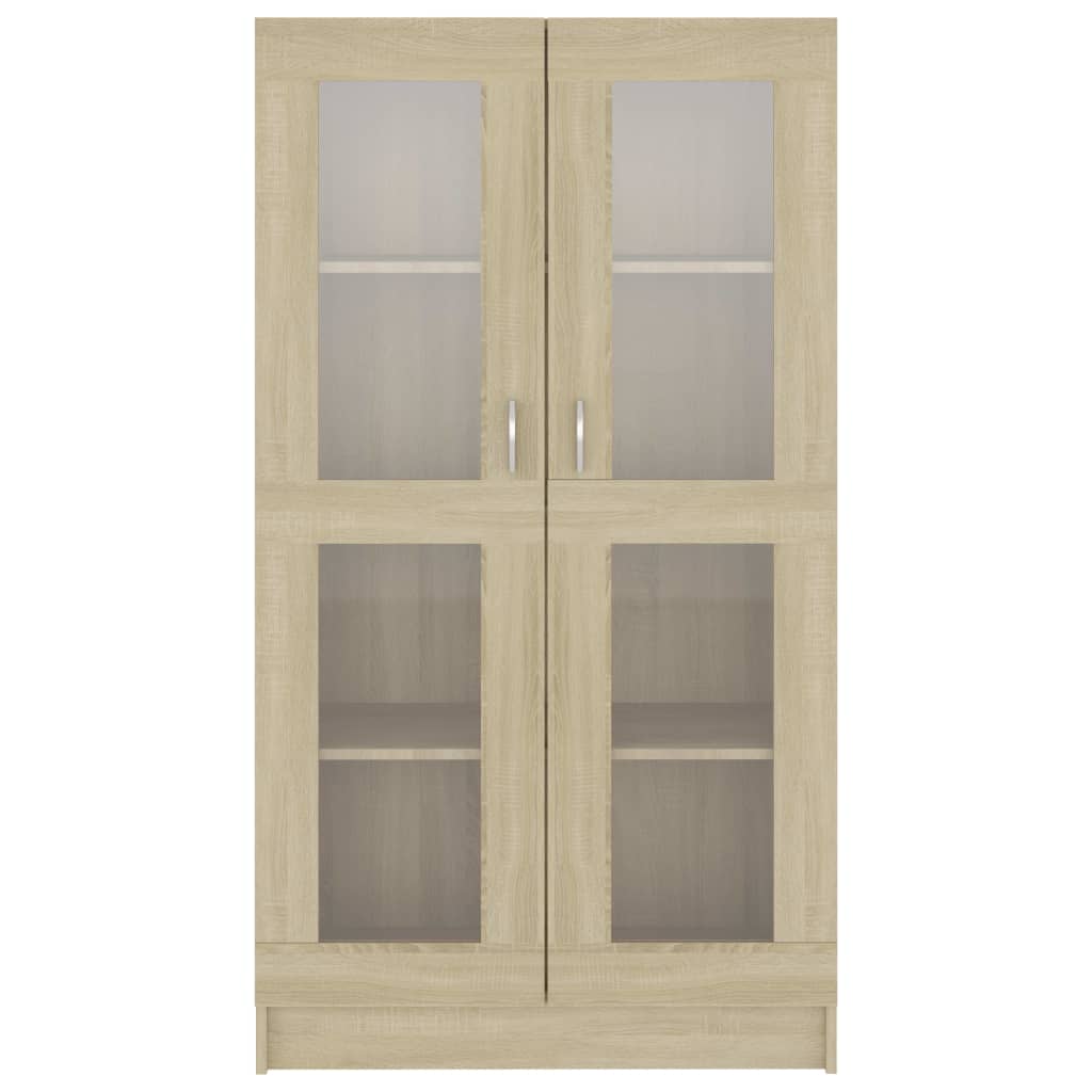 vidaXL Vitrine sonoma eik 82,5x30,5x150 cm konstruert tre