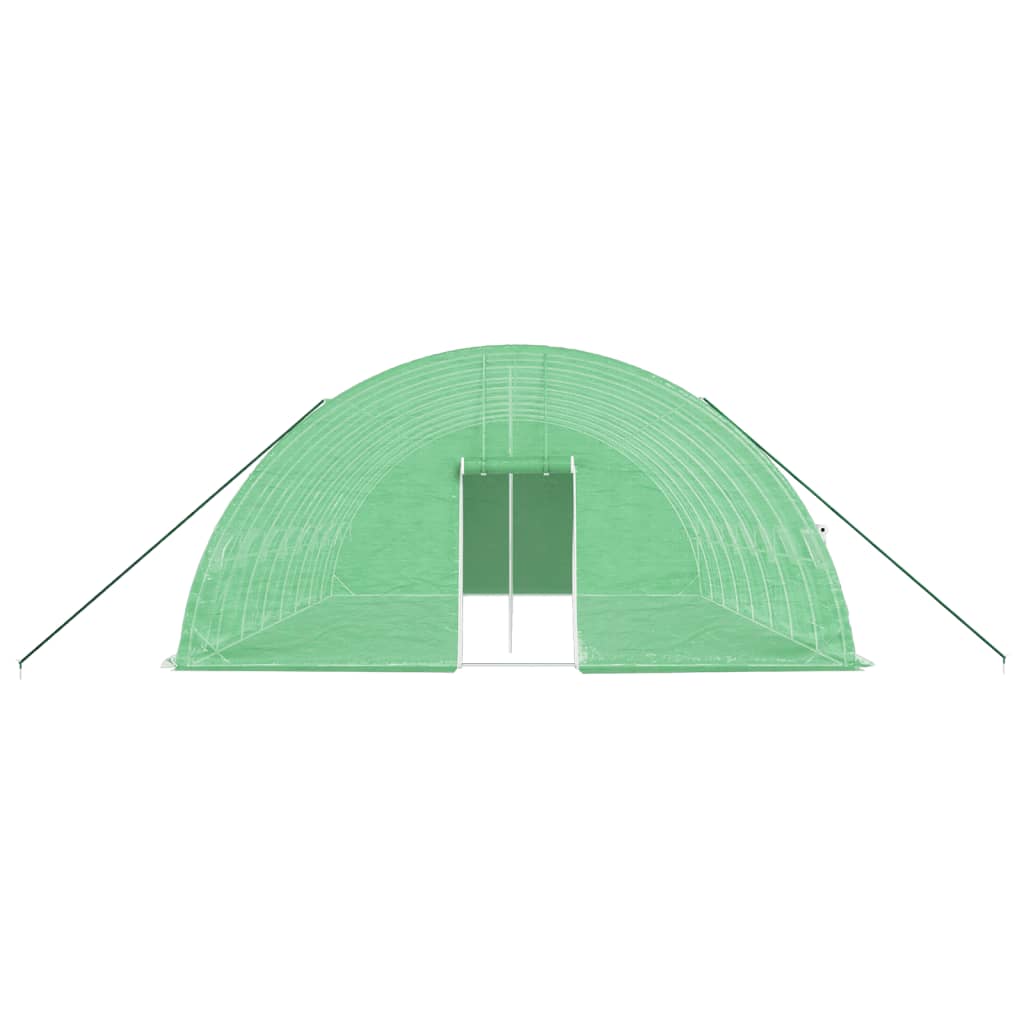 vidaXL Drivhus med stålramme grønn 48 m² 8x6x2,85 m