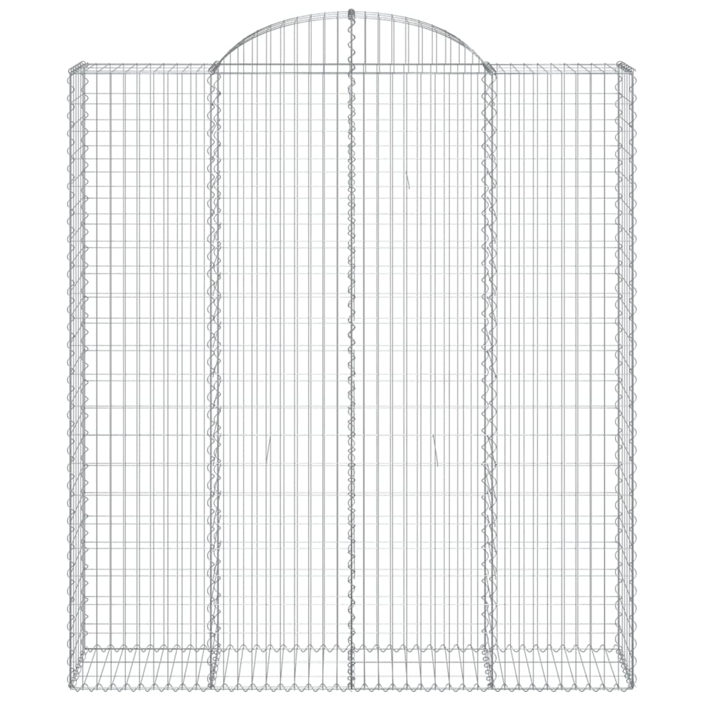 vidaXL Gabionkurv buet 200x50x220/240 cm galvanisert jern