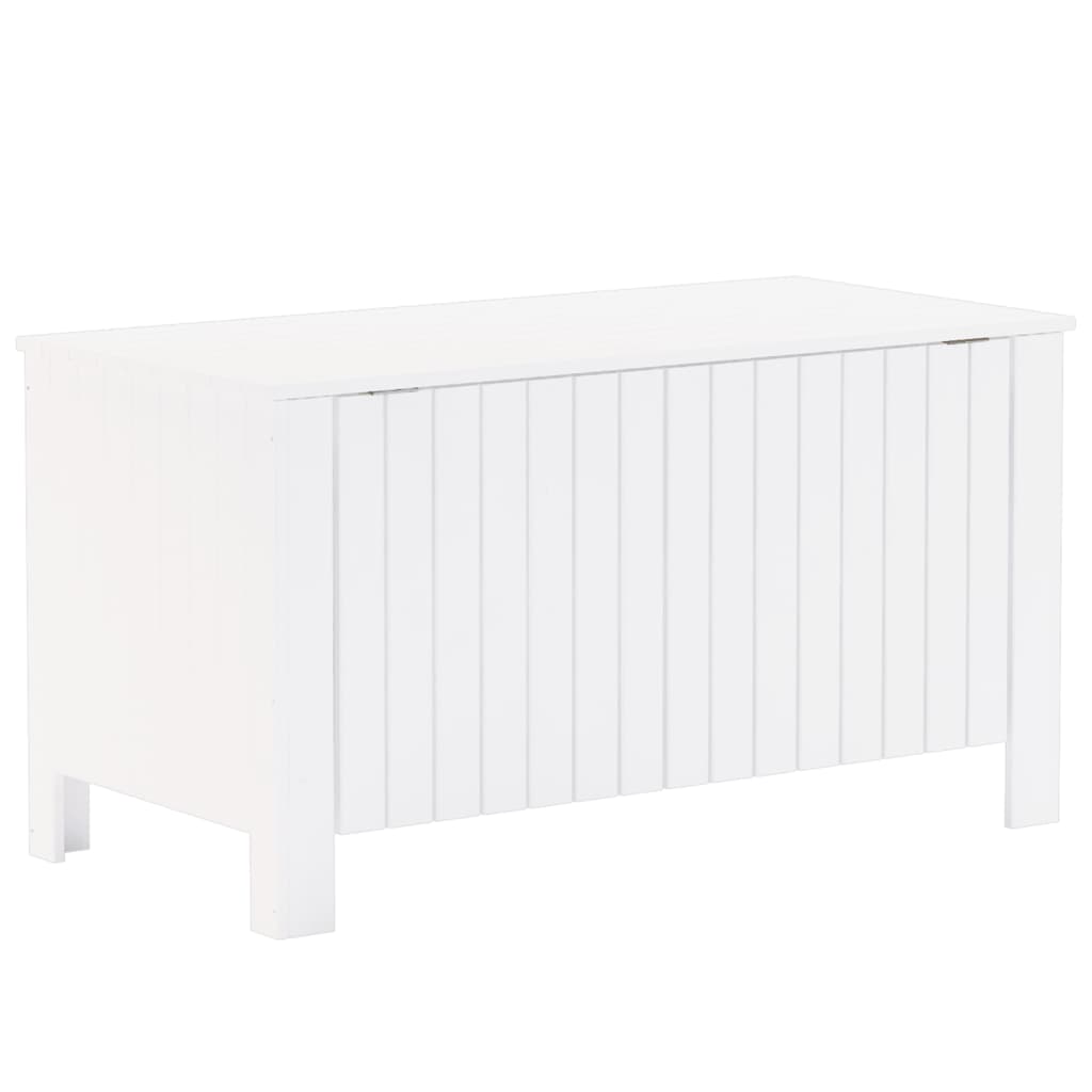 vidaXL Putekasse med lokk RANA hvit 100x49x54 cm heltre furu