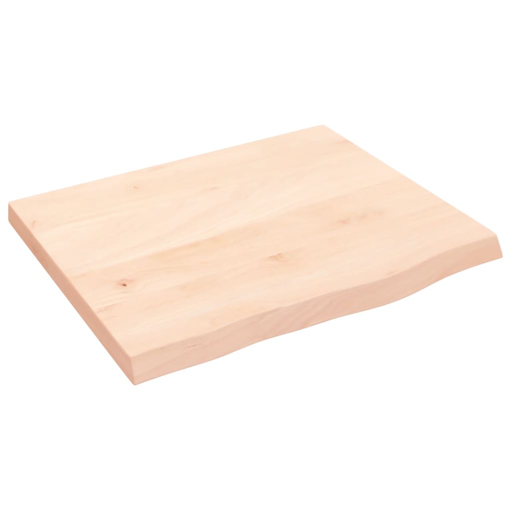 vidaXL Benkeplate til bad 60x50x4 cm ubehandlet heltre